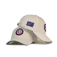 White Rubber Patch Cotton Baseball Cap